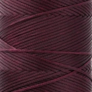Bobina de hilo plano encerado Linhasita para macramé de 1,4 mm - Cherry Black (630) x 130 m