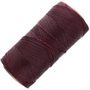 Bobina de hilo plano encerado Linhasita para macramé de 1,4 mm - Currant (632) x 130 m