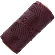 Bobina de hilo plano encerado Linhasita para macramé de 1,4 mm - Currant (632) x 130 m