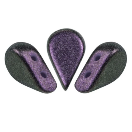 Cuentas de cristal Amos® by Puca® 5x8 mm - Polynesian Dark Purple x10g