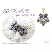Cuentas de cristal Amos® by Puca® 5x8 mm - Esmeralda de Polinesia x10g