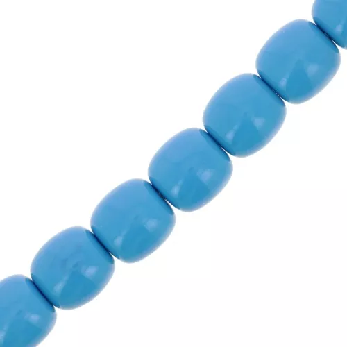 Cuentas de tubo de resina opaca 11,5x11 mm - Azul x37cm