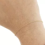 Cadena de malla Forçat 1 mm - Acero inoxidable 316L dorado x50cm