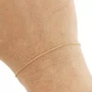 Cadena de malla Forçat 1,1 mm - Acero inoxidable 316L dorado x50cm