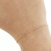 Cadena de eslabones de lima Forçat 1,1 mm - Acero inoxidable 316L dorado x50cm