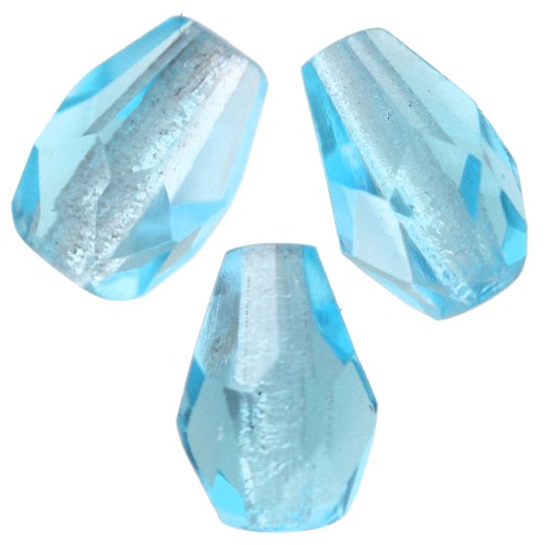 Peras facetadas 7x5 mm Aquamarine x25