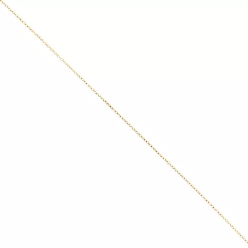 Forçat 1 mm cadena de malla - acero inoxidable 316L dorado x50cm