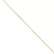 Forçat 1 mm cadena de malla - acero inoxidable 316L dorado x50cm