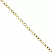 Cadena de malla Forçat 5 mm - Acero inoxidable 316L dorado x50cm