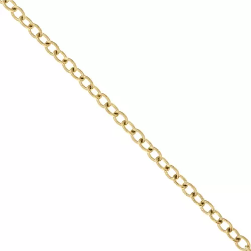 Cadena de malla Forçat 5 mm - Acero inoxidable 316L dorado x50cm