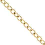 Cadena de malla Forçat 5 mm - Acero inoxidable 316L dorado x50cm