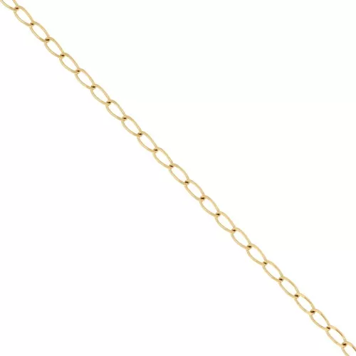 Cadena de caballo 3,3 mm - acero inoxidable 316L dorado x50cm