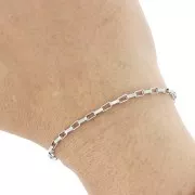 Cadena de malla rectangular de 2,7 mm - acero inoxidable 304 x1m