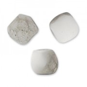 Labrador Facetado 2 mm Auténtico (Verdadero 2) Blanco Tiza Mate x50