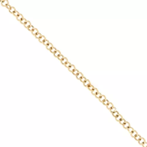 Forçat cadena redonda de malla 4,9 mm - acero inoxidable 316L dorado x50cm