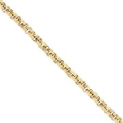 Cadena de malla Jaseron 3 mm - Acero inoxidable 316L dorado x50cm
