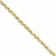 Cadena de malla Jaseron 3 mm - Acero inoxidable 316L dorado x50cm