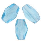 Cuentas en forma de oliva facetadas de 6x4 mm - Aguamarina x25