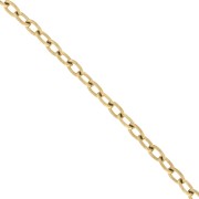 Cadena de malla Forçat 6,3 mm - Acero inoxidable 316L dorado x50cm|raw }}