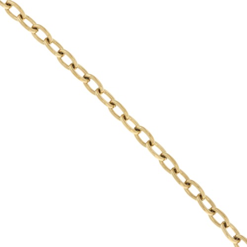 Cadena de malla Forçat 6,3 mm - Acero inoxidable 316L dorado x50cm