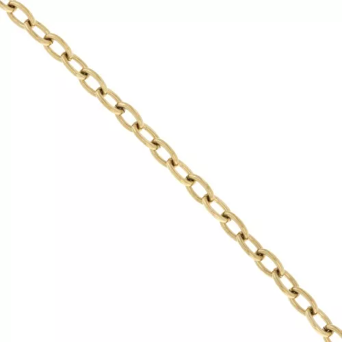 Cadena de malla Forçat 6,3 mm - Acero inoxidable 316L dorado x50cm
