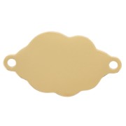 Entrepieza de nube de 2 anillos 20x11 mm - Acero inoxidable 304 Dorado x1