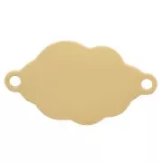 Entrepieza de nube de 2 anillos 20x11 mm - Acero inoxidable 304 Dorado x1