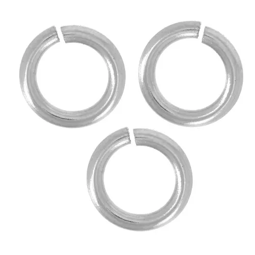 Anillos abiertos 4x0,7 mm - Acero inoxidable 316L x10