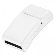 Cierre magnético 20x12 mm para cordón plano 10 mm Chapado Plateado envejecido x1