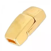 Cierre magnético 17x8 mm para cordónes 5 mm Dorado con oro fino x1