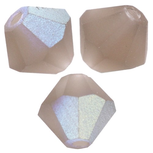 Preciosa Bicones - Cuenta rondelle 5 mm - Diamante negro AB mate x12