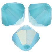 Preciosa Bicones - Cuenta rondelle 5 mm - Circón azul AB mate x12