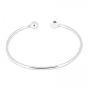 Pulsera flexible 17cm para semi-agureadas de Plata 925 x1