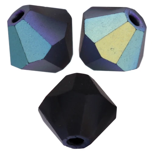 Preciosa cuentas - Cuenta rondelle 5 mm - Jet AB Mate x12