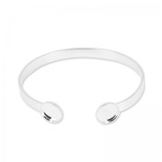 Pulsera en latón 15cm para cabujón fondo plano 10mm plataé x1