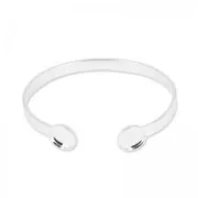 Pulsera en latón 15cm para cabujón fondo plano 10mm plataé x1