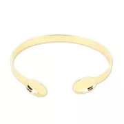 Pulsera latón 15cm para cabujón fondo plano 14x10mm dorado con oro finox1