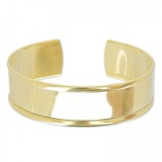 Base pulsera latón con reborde curvado 15 mm dorado con oro finox1|raw }}