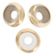 Cuenta pasante de 7 mm con agujero de 2,5 mm - Oro laminado x1|raw }}