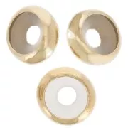 Cuenta pasante de 7 mm con agujero de 2,5 mm - Oro laminado x1