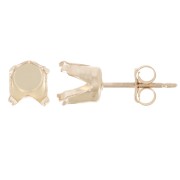 Ganchos pendientes 4 puntas para cabujón de 6 mm - Gold Filled (laminado oro) x2|raw }}