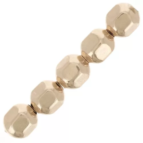 Cuentas facetadas redondas 3 mm - Gold filled (oro laminado) x5
