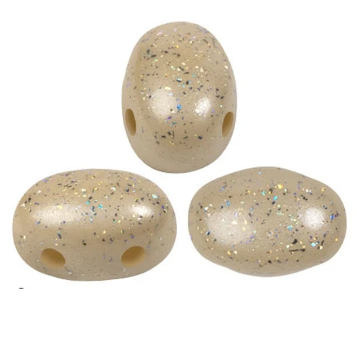 Cuentas de cristal Samos® by Puca® 5x7 mm Constellation Beige x10g