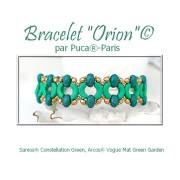 Cuentas de cristal Samos® by Puca® 5x7 mm Constellation Negro x10g