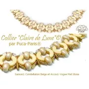 Cuentas de cristal Samos® by Puca® 5x7 mm Constellation Gris x10g