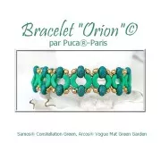 Cuentas de cristal Samos® by Puca® 5x7 mm Constellation Blanco x10g