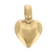 Dijes en forma de corazón de 6 x 4 mm - Acero inoxidable 304 Dorado x2