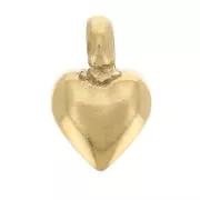 Dijes en forma de corazón de 6 x 4 mm - Acero inoxidable 304 Dorado x2