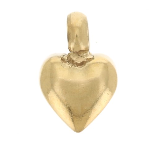 Dijes en forma de corazón de 6 x 4 mm - Acero inoxidable 304 Dorado x2