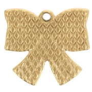 Dije de nudo 15x16 mm resina epoxi - Acero inoxidable 304L Dorado - Crema x1